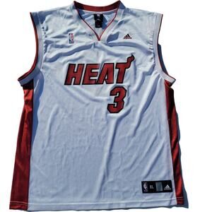 Adidas NBA Miami Heat Dwyane Wade #3 Jersey Adult Size XL